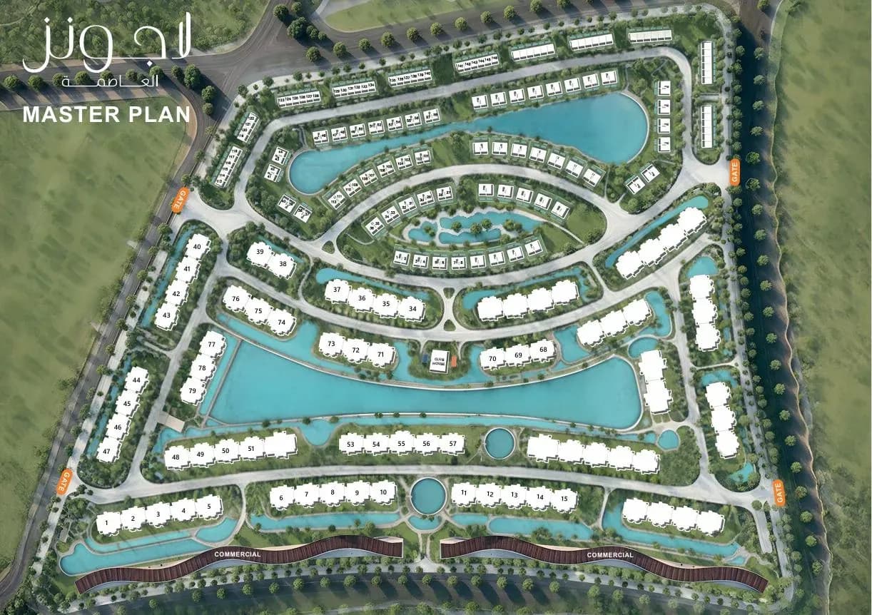 Lagoons New Capital, New Cairo — master plan